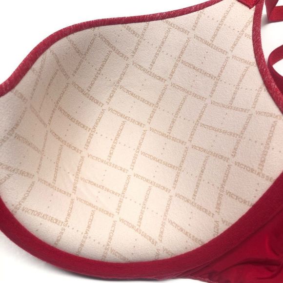 Victoria’s Secret Red Uplift Semi Demi Bra 32D - Picture 6 of 16